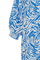 No.1 by OX - Print Kjole m/Smock - Blå