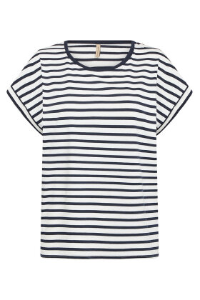 SoyaConcept - SC-Rina Stripe 18 T-shirt - Navy