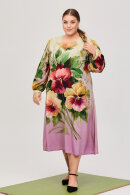 No.1 by OX - Lang Kjole Blomstret - Sand