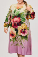 No.1 by OX - Lang Kjole Blomstret - Sand