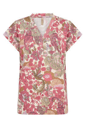 SoyaConcept - SC-Felicity AOP 535 - Print T-shirt - Rosa