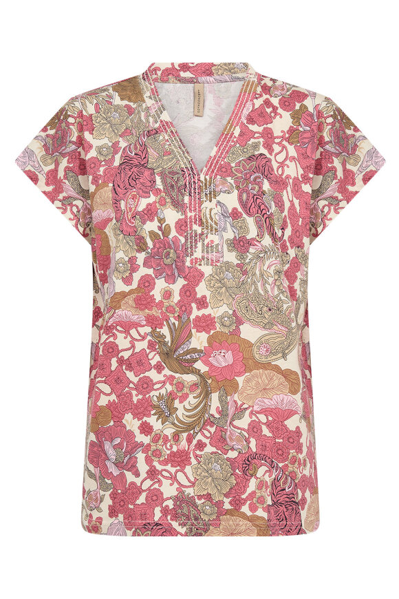 SoyaConcept - SC-Felicity AOP 535 - Print T-shirt - Rosa