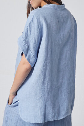 Lind - LiMaggy Hør Skjorte - Lyseblå