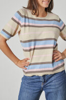 Lind - LiAmalie Stribet Finstrik Pullover - Sand