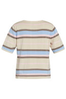 Lind - LiAmalie Stribet Finstrik Pullover - Sand