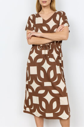 SoyaConcept - SC-Felicity AOP 543 - Print Kjole - Brun