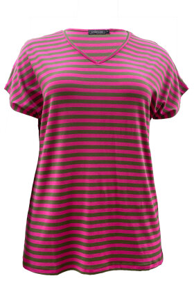 Sandgaard - Amsterdam T-shirt - Striped - Pink/Army