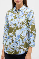Eterna - Blomstret Print Skjorte - Khaki