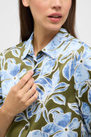 Eterna - Blomstret Print Skjorte - Khaki
