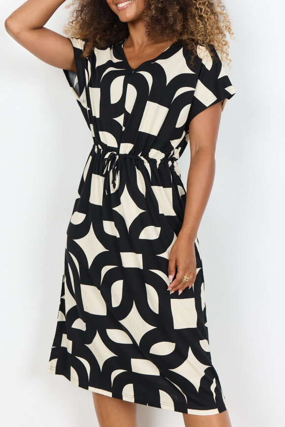 SoyaConcept - SC-Felicity AOP 543 - Print Kjole - Sort SoyaConcept - SC-Felicity AOP 543 - Print Kjole - Sort