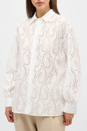 Eterna - Blonde Skjorte - Broderie Anglaise - Hvid