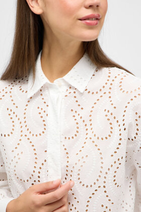 Eterna - Blonde Skjorte - Broderie Anglaise - Hvid