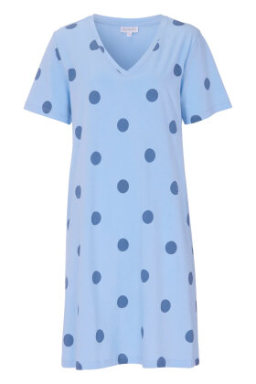Damella - Natkjole Polkaprikker - Lyseblå