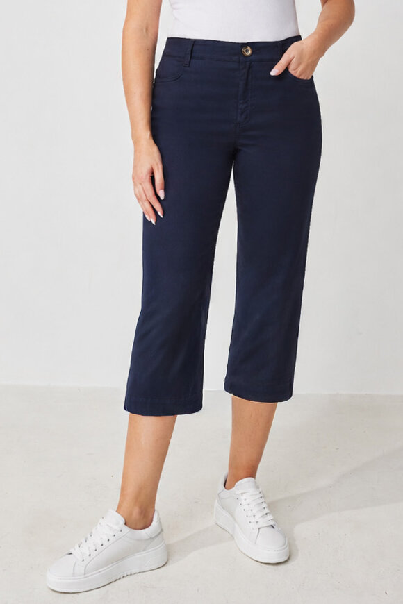 Wonderjeans - Capri Bukser - Satin Mørkeblå