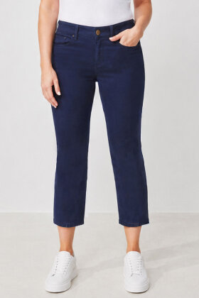 Wonderjeans - Ankle Satin - Straight Leg Mid & Waist - Navy Wonderjeans - Ankle Satin - Straight Leg Mid & Waist - Navy