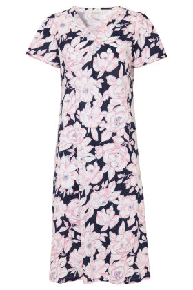 Damella - Natkjole Blomster - Navy