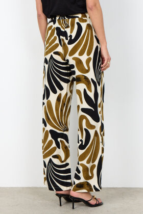 SoyaConcept - SC-Feldi 3-C Print Bukser - Oliven & Sort