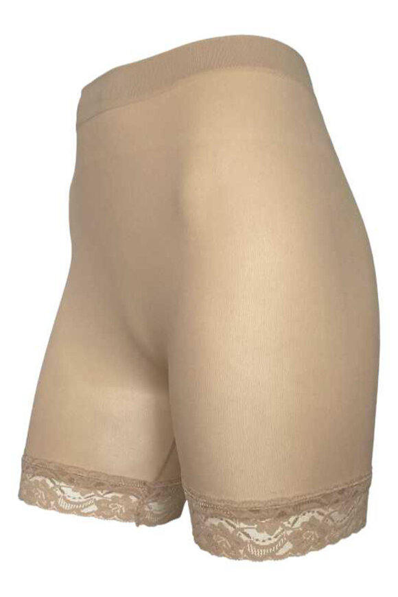Festival Strømper - Microfibre Shorts w/Lace - Skin Festival Strømper - Microfibre Shorts w/Lace - Skin