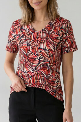Elton - ETMatilda - Printbluse - Rød Elton - ETMatilda - Printbluse - Rød