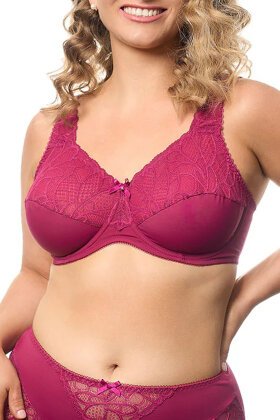 Plaisir - Beate Plain Bra - Bøjle Bh - Blomme Plaisir - Beate Plain Bra - Bøjle Bh - Blomme