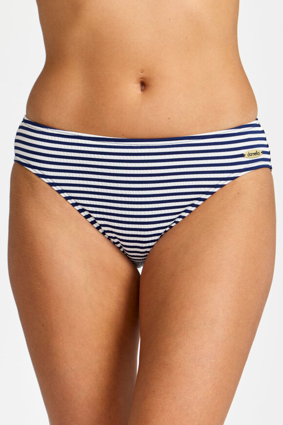 Damella - Brigitte Bikini Brief - Jacquard - Navy/Hvid Damella - Brigitte Bikini Brief - Jacquard - Navy/Hvid