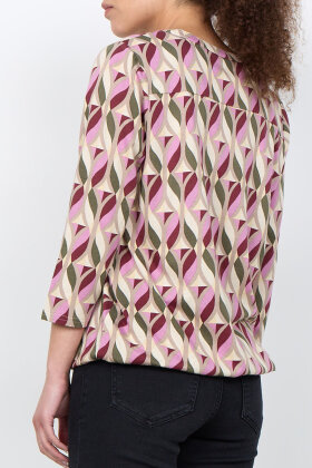 SoyaConcept - SC-Felicity AOP 552 T-shirt - Mørkerød