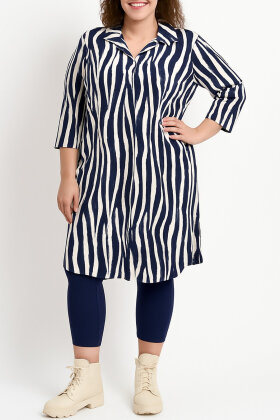 Pont Neuf - PNDavia Zebra Print Kjole - Navy