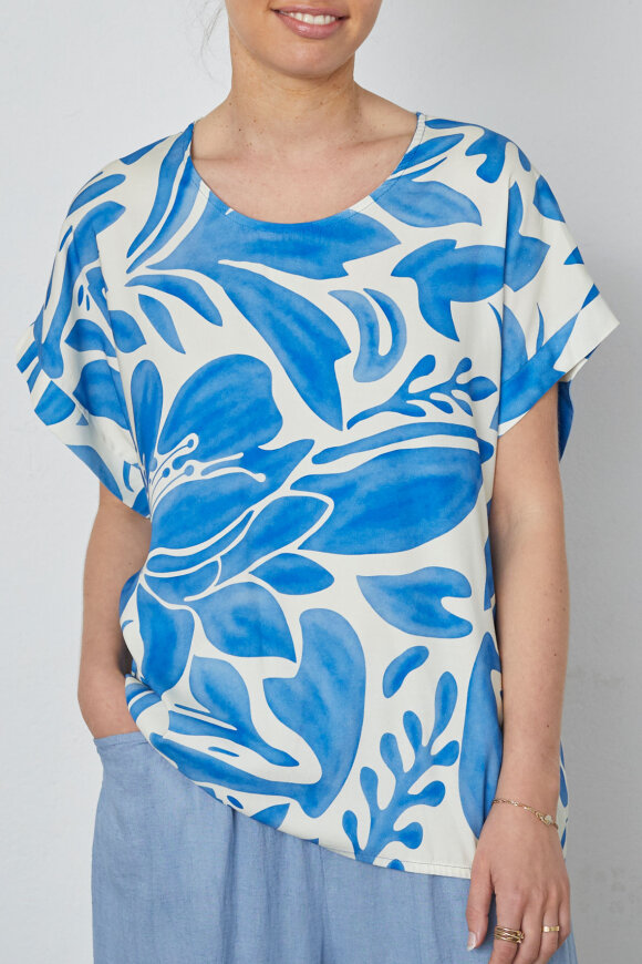 Elton - ETMerla T-shirt Print - Blå Elton - ETMerla T-shirt Print - Blå