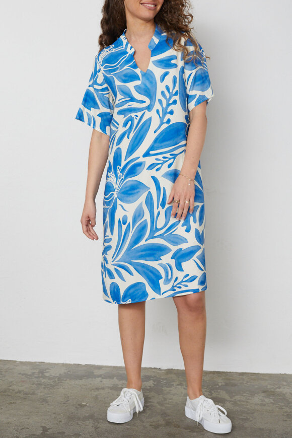 Elton - ETMakia Print Kjole - Blue Elton - ETMakia Print Kjole - Blue