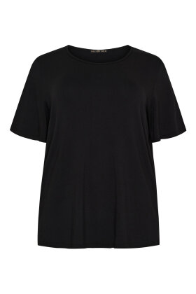 No.1 by OX - Ensfarvet T-shirt - Sort