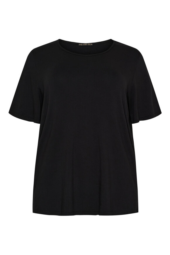 No.1 by OX - Ensfarvet T-shirt - Sort No.1 by OX - Ensfarvet T-shirt - Sort