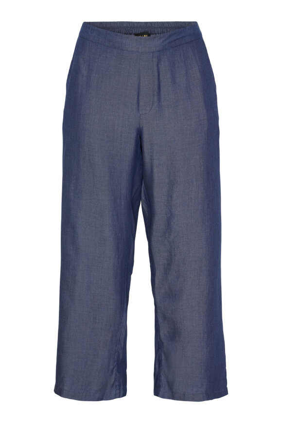No.1 by OX - Wide Leg Denim Look Pants - Blå No.1 by OX - Wide Leg Denim Look Pants - Blå