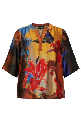 No.1 by OX - Elegant Print Bluse - Gylden No.1 by OX - Elegant Print Bluse - Gylden