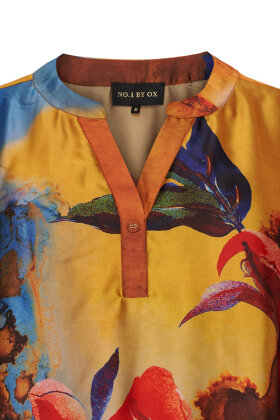 No.1 by OX - Elegant Print Bluse - Gylden