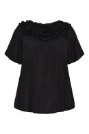 No.1 by OX - Bluse Elastik Krave - Sort