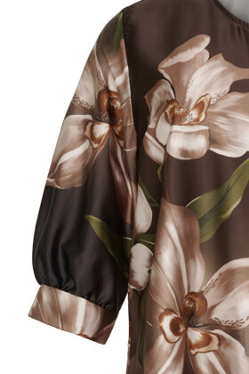No.1 by OX - Bluse m Blomsterprint - Brun