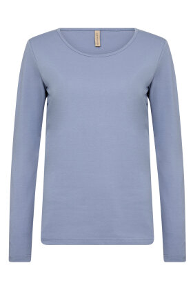 SoyaConcept - SC-Pylle 2 - Ensfarvet T-shirt - Lyseblå SoyaConcept - SC-Pylle 2 - Ensfarvet T-shirt - Lyseblå
