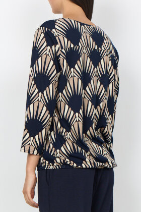 SoyaConcept - SC-Felicity AOP 555 T-shirt - Mørkeblå