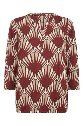 SoyaConcept - SC-Felicity AOP 555 T-shirt - Mørkerød SoyaConcept - SC-Felicity AOP 555 T-shirt - Mørkerød