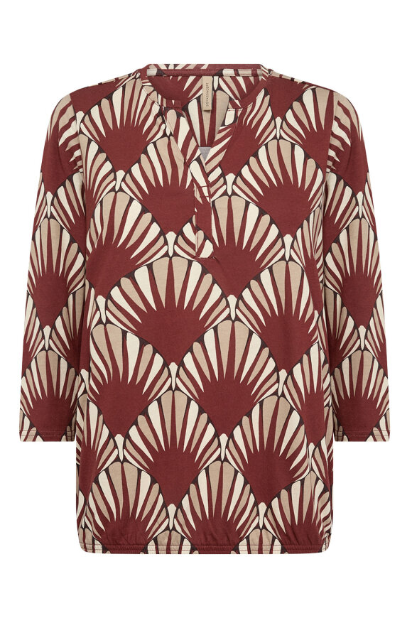SoyaConcept - SC-Felicity AOP 555 T-shirt - Mørkerød SoyaConcept - SC-Felicity AOP 555 T-shirt - Mørkerød