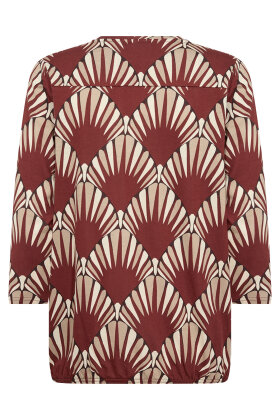 SoyaConcept - SC-Felicity AOP 555 T-shirt - Mørkerød
