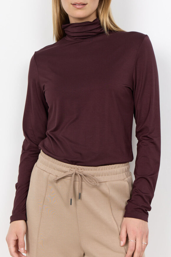 SoyaConcept - SC-Marica 12 - Rullekrave Bluse - Brun