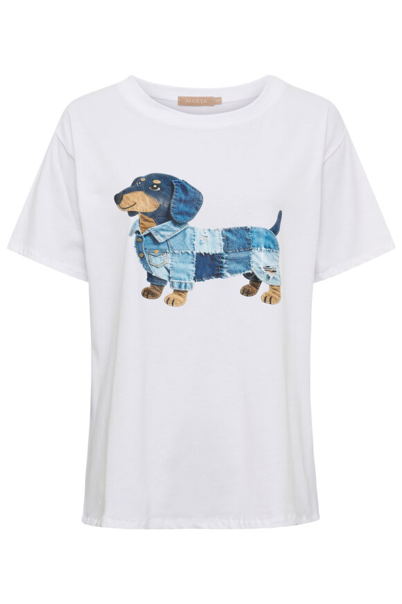 Marta du chateau - MdcInge Tee Dog - Hvid Marta du chateau - MdcInge Tee Dog - Hvid