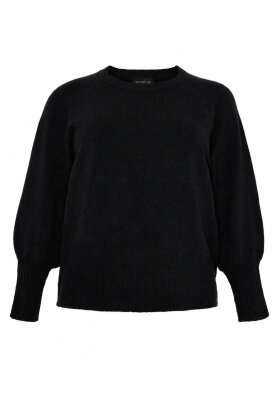 No.1 by OX - Sweater Pullover Ballonærmer - Sort