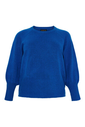 No.1 by OX - Sweater Pullover Ballonærmer - Blå