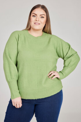 No.1 by OX - Sweater Pullover Ballonærmer - Blå