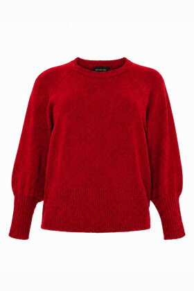 No.1 by OX - Sweater Pullover Ballonærmer - Rød