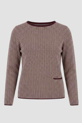 Lind - LiJuliet Pullover Mønstret - Vinrød