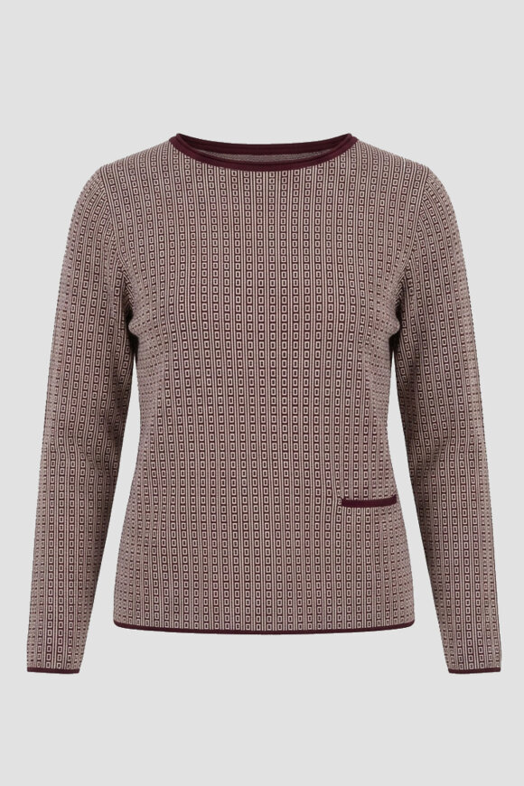 Lind - LiJuliet Pullover Mønstret - Vinrød