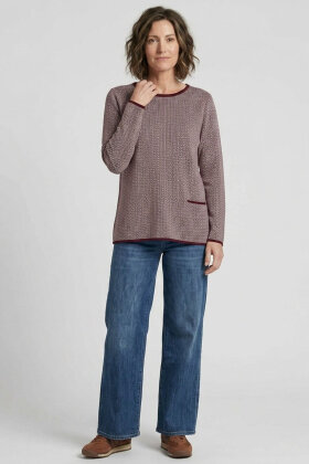 Lind - LiJuliet Pullover Mønstret - Vinrød